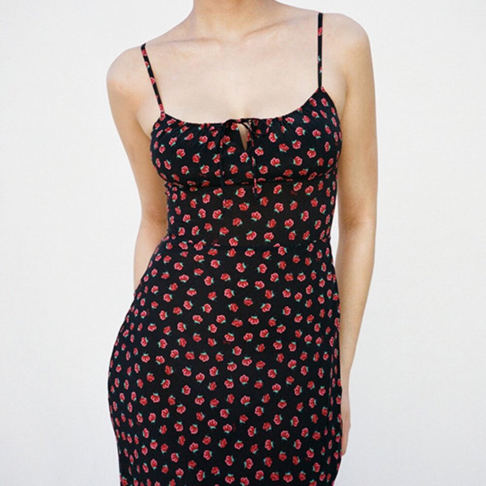 The Alba “Rosalita” Midi Dress • Réalisation Par Floral • Silk Corset Bodice